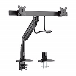 Brateck Dual Monitors Select Gas Spring Aluminum Monitor Arm Fit Most 17‘-35’ Monitors Up To 10KG Per Screen Vesa 75X75/100X100
