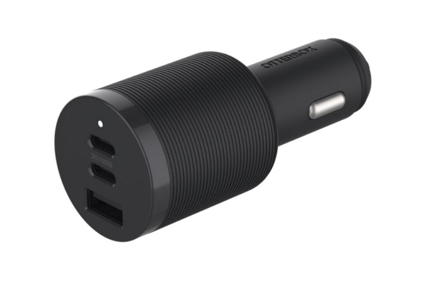 OtterBox Usb-C 3 Port Car Charger - 72W - Black (78-80899), Usb Power Delivery, 60W Shared Dual Usb-C+ 12W Usb-A, Drop Tested And Ultra Durable