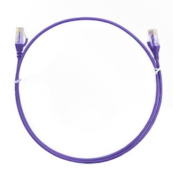 4Cabling 2M Cat 6 Ultra Thin LSZH Ethernet Network Cable: Purple