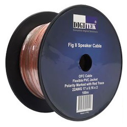 Digitek Figure 8 Speaker Cable (17/0.16MM) 22Awg - 100M Roll
