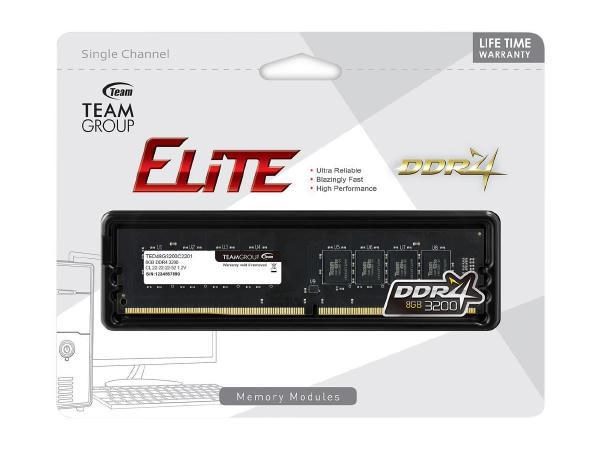 Team Elite DDR4 Dram 8GB 3200MHz 1.2V For Intel And Amd