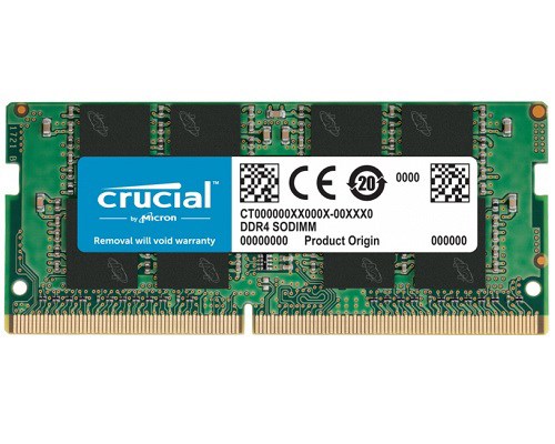 Micron Crucial DDR4 16GB 3200Mhz (PC-25600) CL22 SR X8 Unbuffered Non-ECC Sodimm 260Pin [Ct16g4sfra32a]