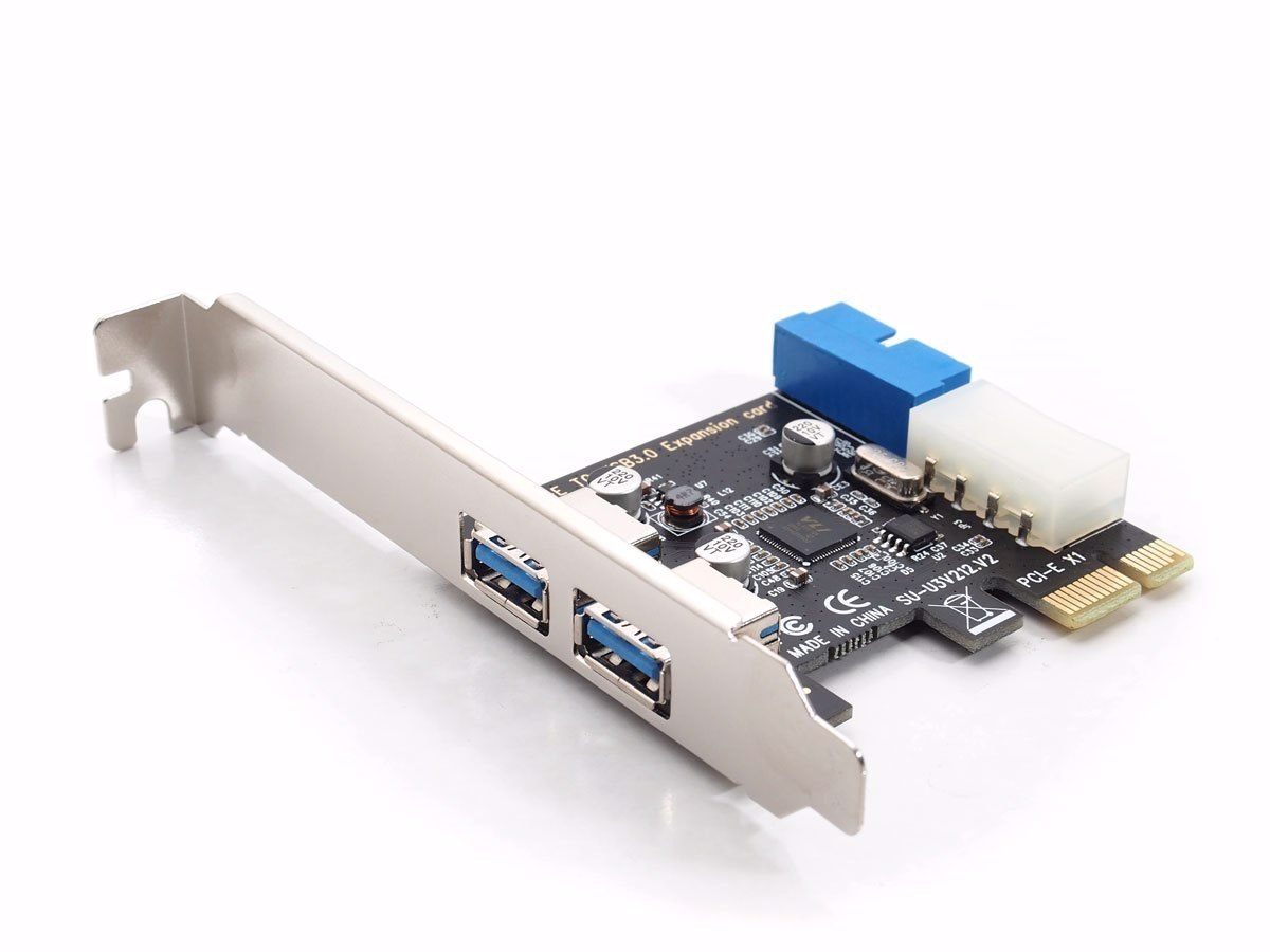 PCI-E USB 3.0 4 Port Card Two Port Internal (19 Pin) + Two Port External - Full Hight Bracket