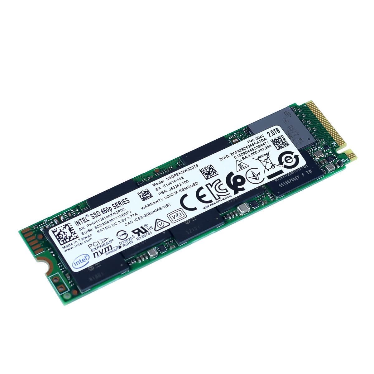 Intel 2 TB Solid State Drive 660p Series - M.2 2280 Internal - PCI Express NVMe