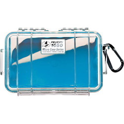 Pelican 1050 Micro Case - Clear With Blue