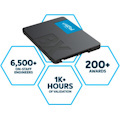 Crucial BX500 500GB 2.5' Sata3 6Gb/s SSD - 3D Nand 550/500MB/s 7MM 1.5 Mil MTBF 3YR WTY Acronis True Image Solid State Drive