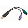 Astrotek Usb 2.0 To PS2 Cable 15CM - For Mouse Keyboard Black Colour RoHS