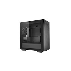Deepcool Matrexx 40 Mini-ITX / Micro-ATX Case, Tempered Glass Side Panel, Mesh Top And Front, 1X Pre-Installed Fan, Removable Drive Cage, Black