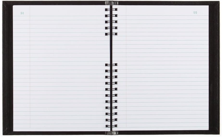 Blueline AccountPro Record Book, Twin-Wire Binding with Hard Cover, Record, 200 Pages, 10-1/4-Inch x 7-11/16-Inch, Black