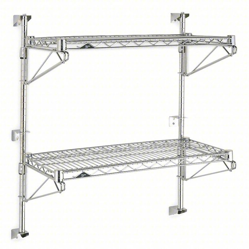 METRO Wall Shelving / 36" W x 24" D / Steel  / 2 Shelves