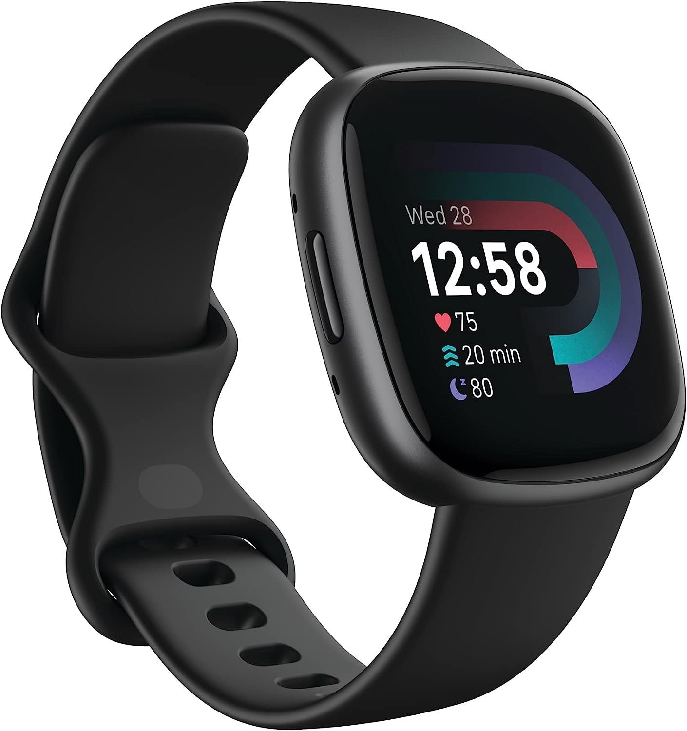 Fitbit Versa 4 Fitness Smart Watch - Daily Readiness, Gps, 24/7 Heart Rate, 40+ Exercise Modes, Sleep Tracking and More, Black/graphite, One Size (S and L Bands Included)