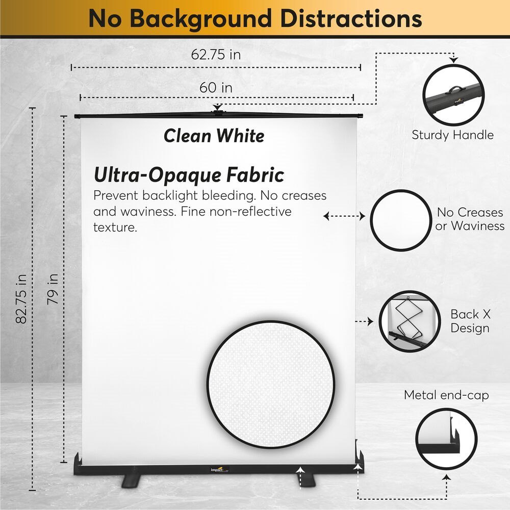 Impact Pro Rapid Portable Background (White, 5 x 7')