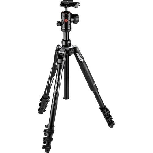 Manfrotto Befree Advanced Travel Aluminum Tripod with 494 Ball Head (Lever Locks, Black)