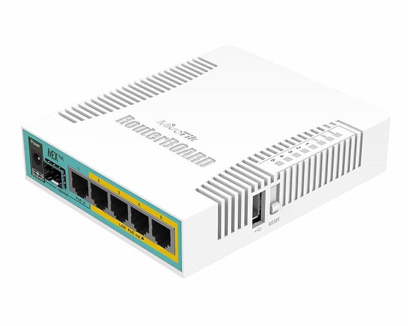 Mikrotik hEX-PoE with 5 GbE, 1SFP and PoE OUT 