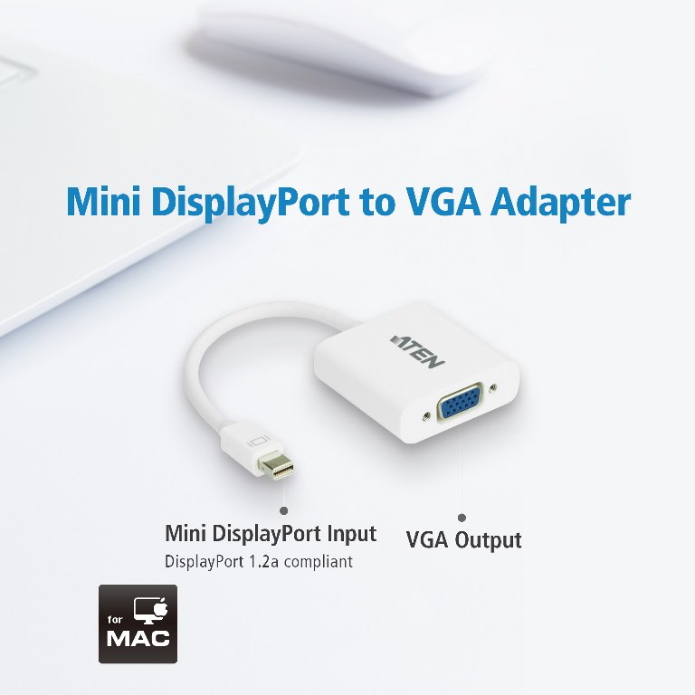Aten VanCryst Mini DisplayPort To Vga Adapter