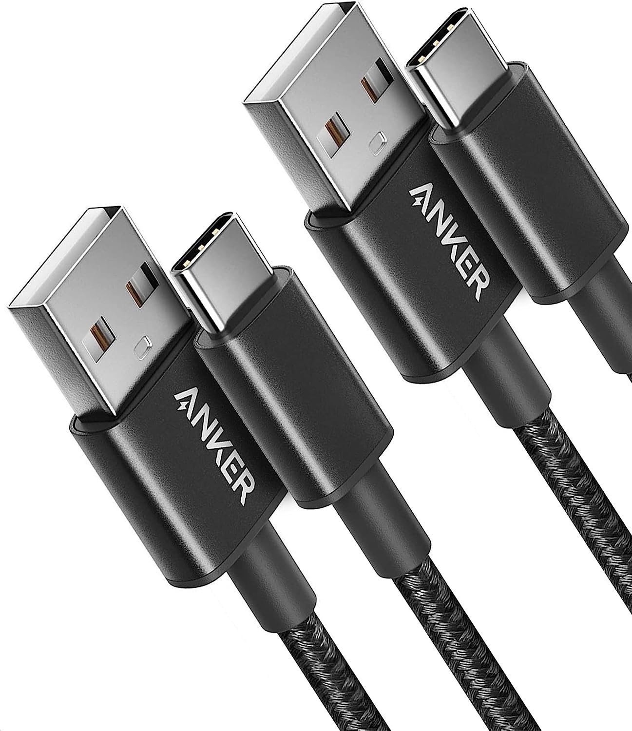 Anker USB C Charger Cable, 2-Pack 3 ft (0.9 m) USB to USB C Cable, USB A to USB C Braided