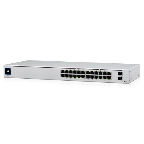 Ubiquiti UniFi 24 Port Managed Gigabit Switch - 16X PoE+ Ports, 8X Gigabit Ethernet Ports, With 2xSFP - 120W - Touch Display - Fanless - Gen2