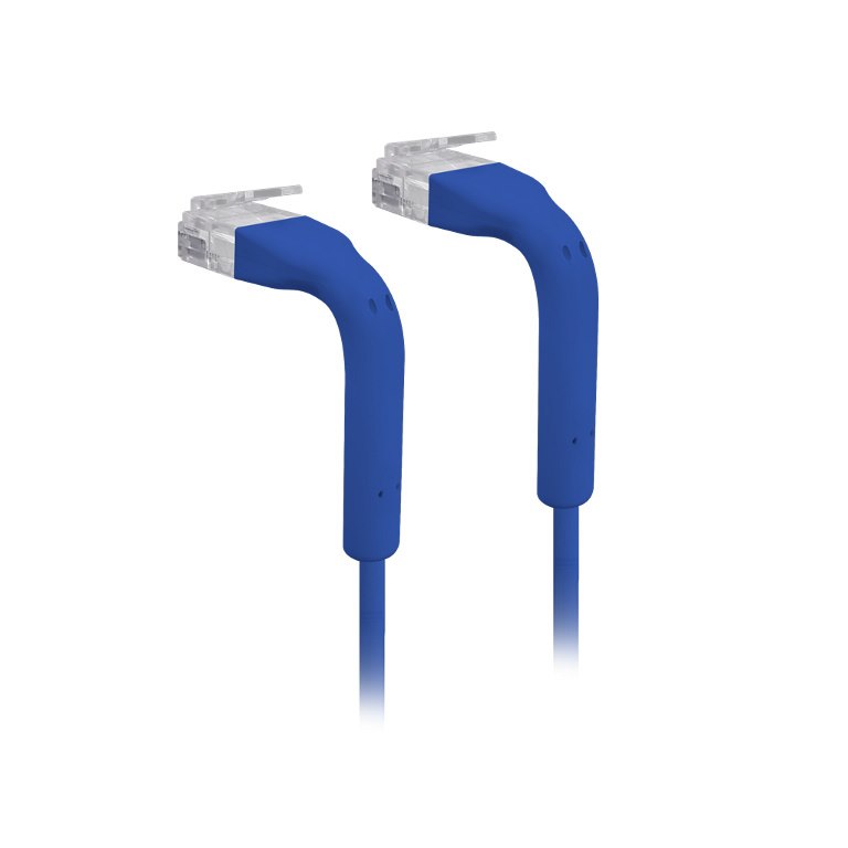 Ubiquiti UniFi Patch Cable .22M Blue, Both End Bendable To 90 Degree, RJ45 Ethernet Cable, Cat6, Ultra-Thin 3MM Diameter