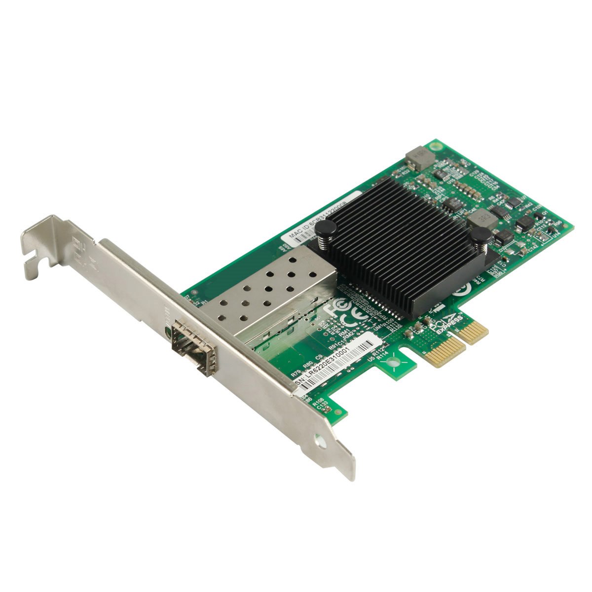 PlusOptic PCIe Nic Single Port SFP 1Gb | Intel® 82576Eb Controller