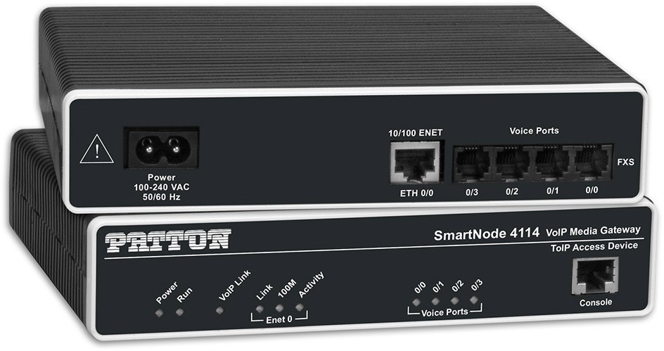 Patton SmartNode Dual Fxo VoIP Gateway 1x10/100baseT, H.323 And Sip, External Power