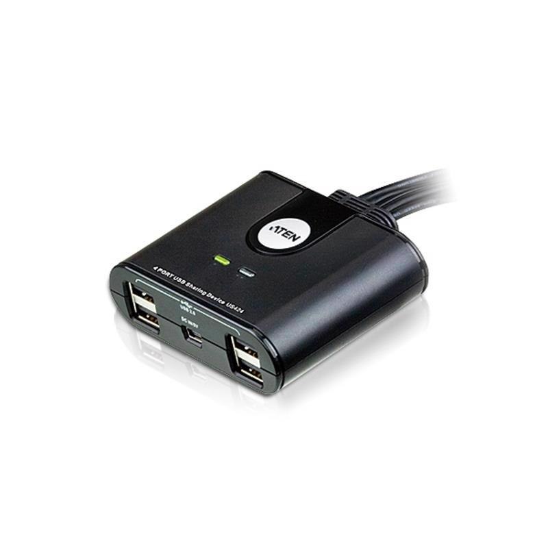 Aten Peripheral Switch 4X4 Usb 2.0, 4X PC, 4X Usb 2.0 Ports, Remote Port Selector, Plug And Play, Hot Pluggable