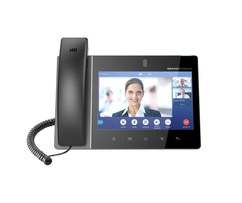 Grandstream GXV3380 16 Line Android Ip Phone, 16 Sip Accounts, 1280 X 800 Colour Touch Screen, 2MB Camera, Built In Bluetooth+WiFi, Powerable Via Poe