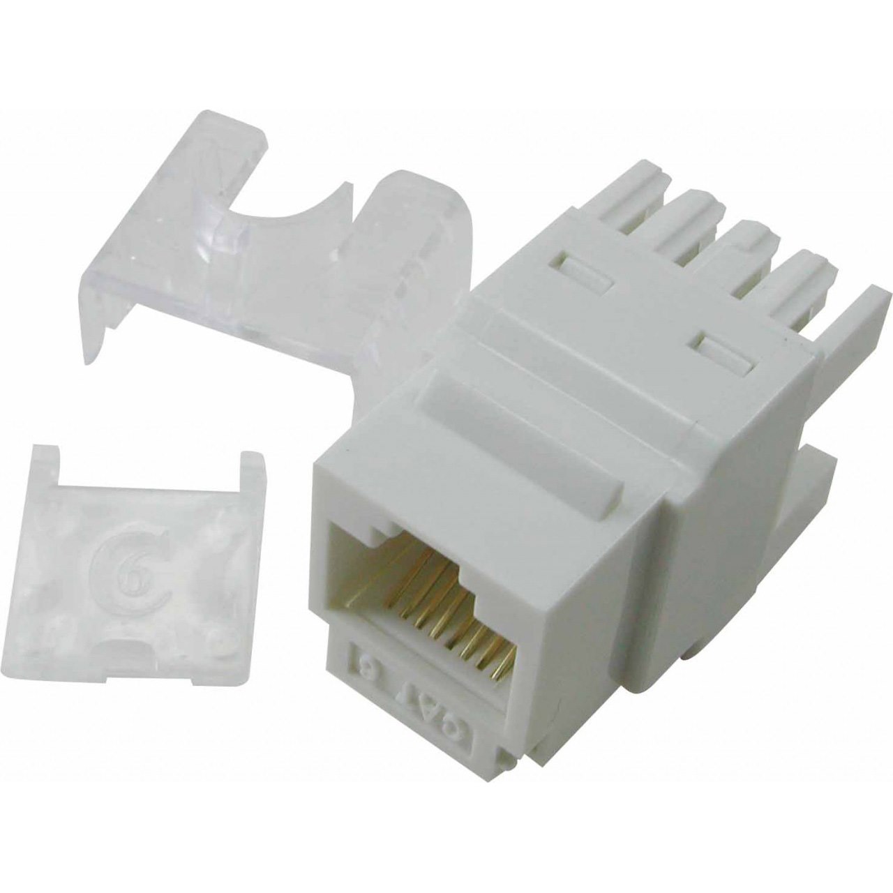 4Cabling Cat5e RJ45 Keystone Jack. 10 Pack. White