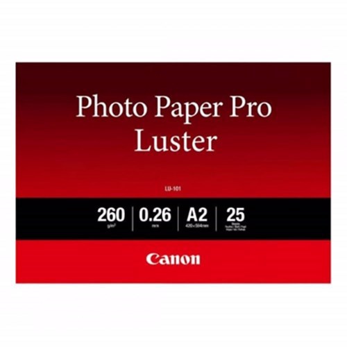 Canon Lu101a2 25 Sheets A2 260GSM Luster Photo Paper Professional Finish