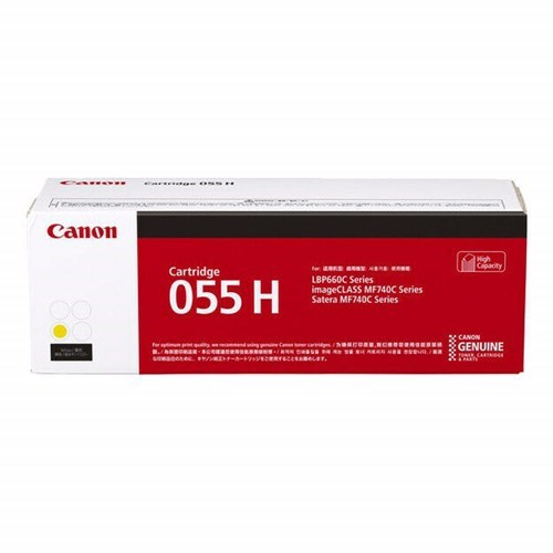 Canon 055 Original High Yield Laser Toner Cartridge - Yellow Pack