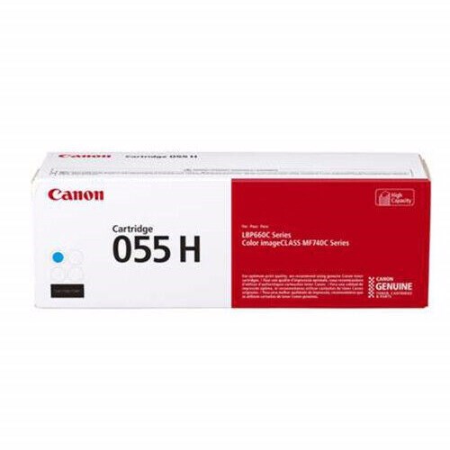 Canon 055 Original High Yield Laser Toner Cartridge - Cyan Pack