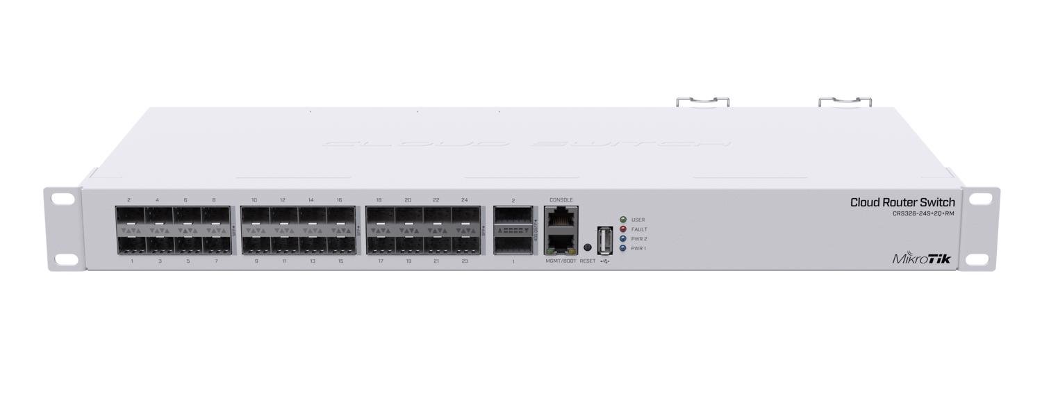 MikroTik (CRS326-24S+2Q+RM) 40Gpbs Switch with 24 x SFP+, 2 x 40G QSFP+