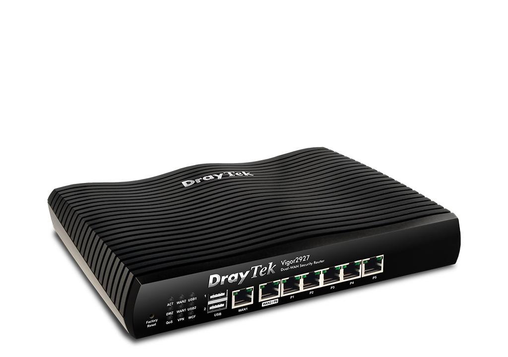 Draytek Vigor2927 (DV2927) Dual-WAN broadband router with 50x VPN tunnels, including 25x SSL-VPN