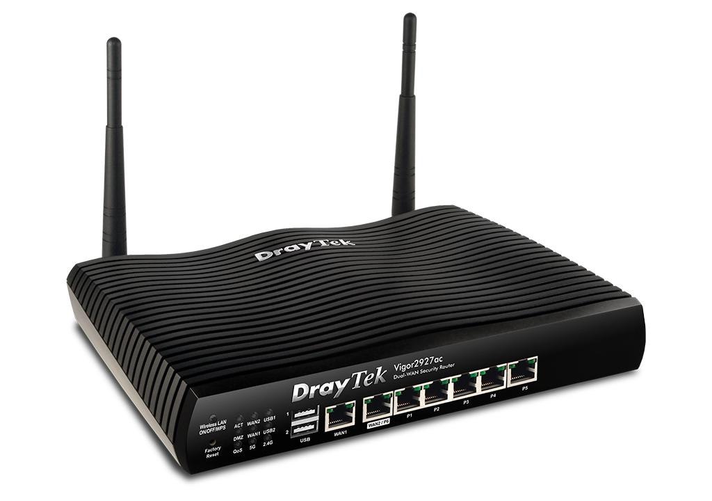 Draytek Vigor2927ac (DV2927ac) Dual-WAN broadband router with 802.11ac (AC1300) Wi-Fi