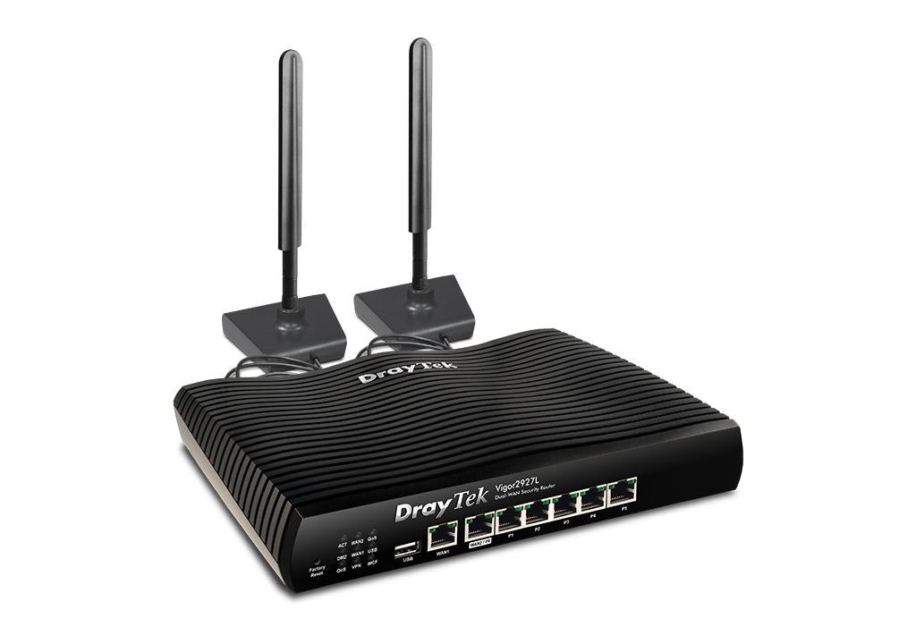 Draytek Vigor2927L (DV2927L) Multi-WAN router with Cat.6 4G LTE modem and 2x SIM slots