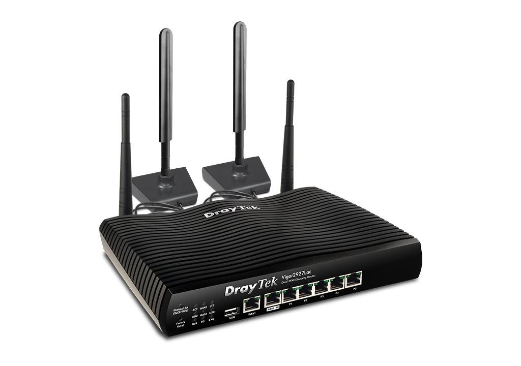 Draytek Vigor2927Lac (DV2927Lac) Multi-WAN router with Cat.6 4G LTE modem, 2x SIM slots and 802.11ac (AC1300) Wi-Fi