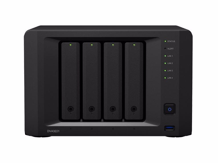 Synology Dva3221 4 Bay Nas Intel Atom C3538 8 GB DDR4 Hot Swappable 4x1GbE 3xUSB3.0 2xeSATA Port 2