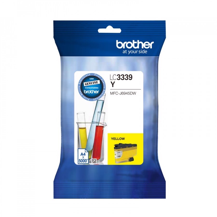 Brother LC-3339XLY Yellow Super High Yield Ink Cartridge To Suit MFC-J6945DW, Upto 5000 Pages