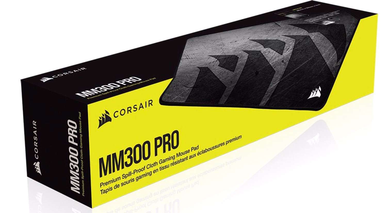 Corsair MM300 Pro Premium Spill-Proof Cloth Gaming Mouse Pad – Medium - 360MM X 300MM X 3MM, Graphic Surface