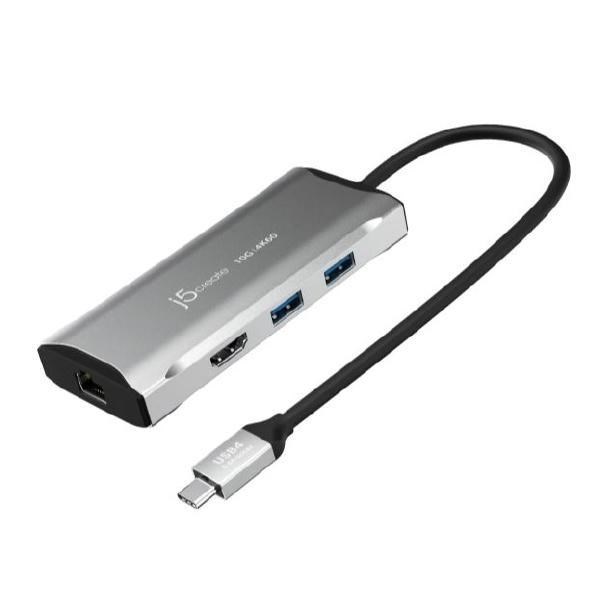 J5create 4K60 Elite Usb-C 3.2 10Gbps Travel Dock. (Usb-C To Hdmi, Usb-C, USB-Ax2, RJ-45)