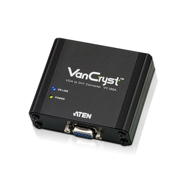 Aten Professional Converter Vga To Dvi Converter (Vga In, Dvi-D Out) 1600X1200