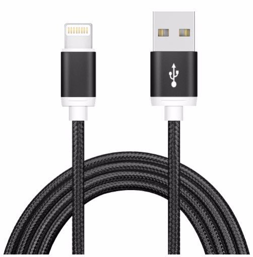 Astrotek 2M Usb Lightning Data SYNC Charger Black Cable For iPhone 7S 7 Plus 6S 6 Plus 5 5S iPad Air Mini iPod