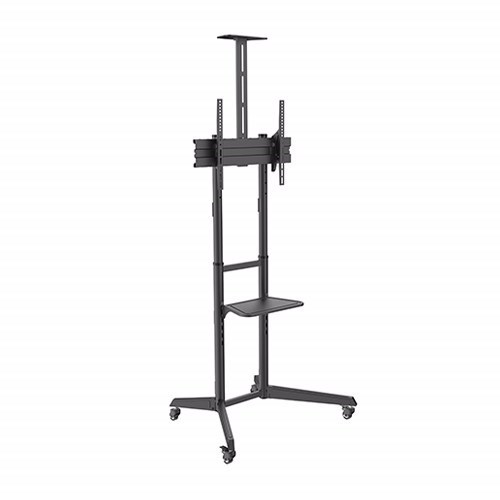 Brateck Versatile & Compact Steel TV Cart With Top And Center Shelf For 37'-70' TVs Up To 50KG