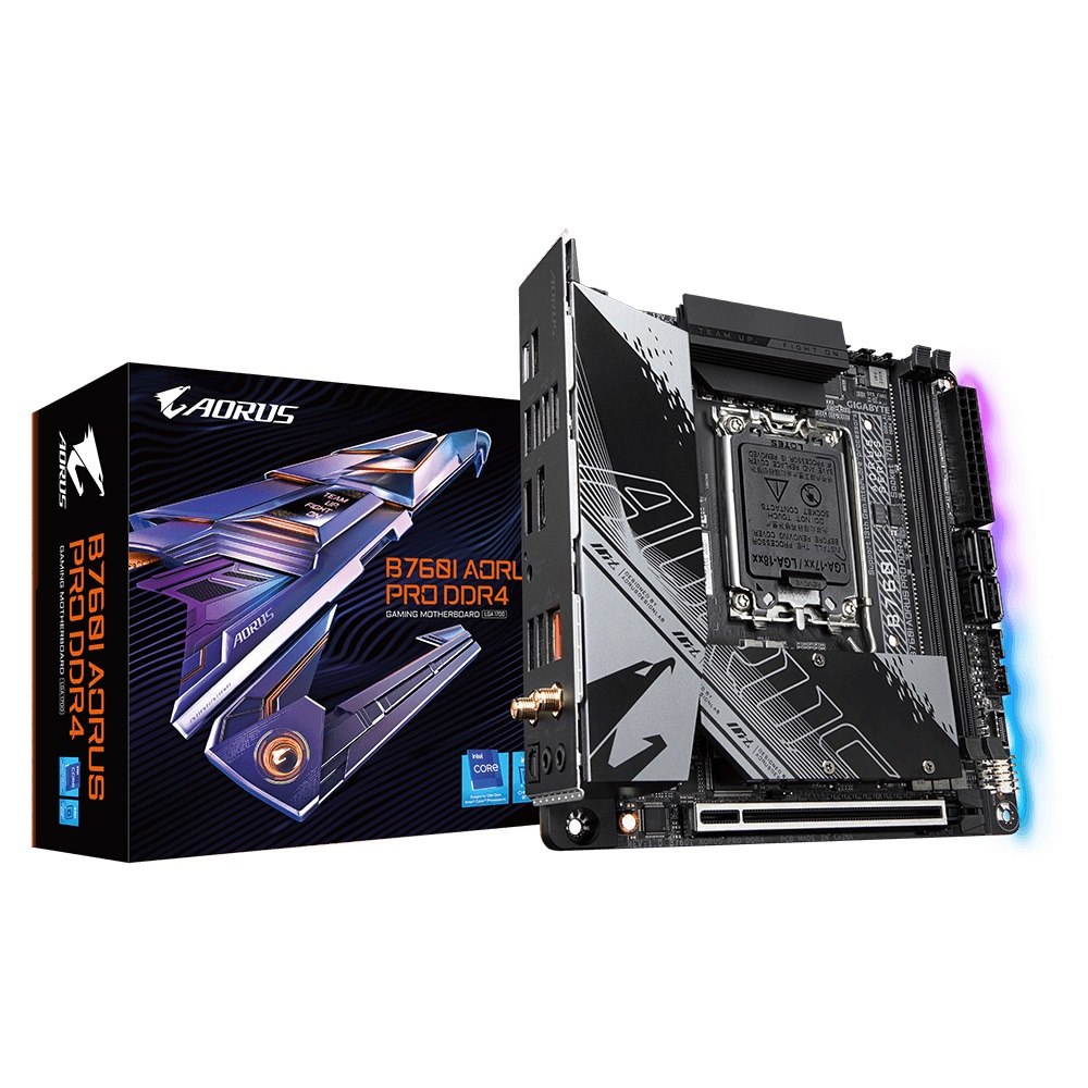 Gigabyte B760i Aorus Pro MB, 1700, X2 DDR4, 4X Sata, M.2, Usb3.2, Wifi 6, Matx, 3YR WTY