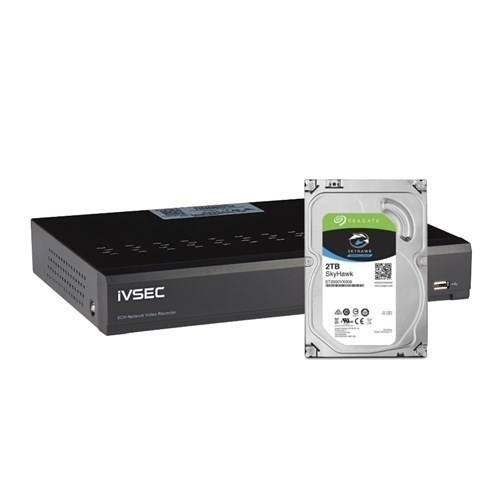 Ivsec NR308XC NVR, 8 Channels, 12MP, 8 X Poe Ports, 1 Bay, H265, 4Khdmi, Ivs, 4TB Installnr308xc-4Tb