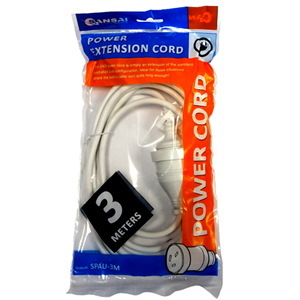 Sansai Spau-3M Power Extension Lead - 3 Meter Au/Nz Saa 3-Pin 230-240Volts Ac