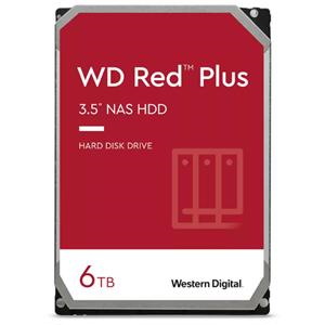 WD Red Plus 6TB 3.5" Internal HDD Sata3 - 256MB Cache - 5400 RPM - CMR - Designed And Tested For Raid Environments - 1-8 Bay Nas - 3 Years Warranty