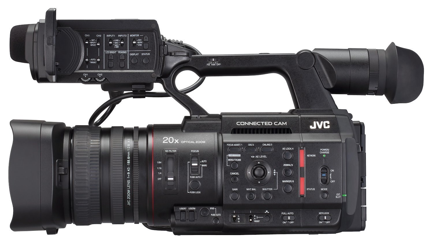 JVC Professional GY-HC500UN CONNECTED CAM Handheld 4K 1-Inch Camcorder with NDI®|HX