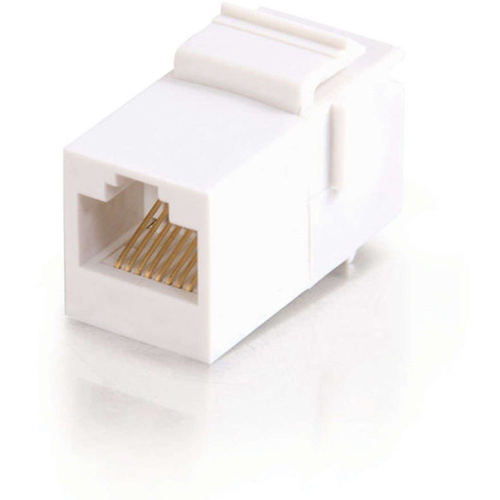 C2G RJ45 (8P8C) Coupler Keystone Insert Module - White