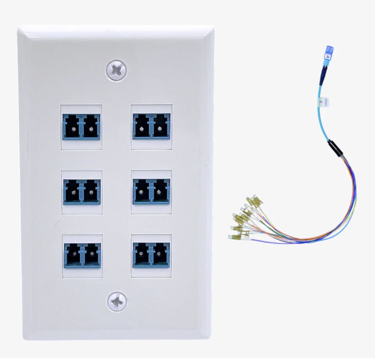 FiberCommand Fiberwallplate - WP14 | Break Out Box & 12 LC