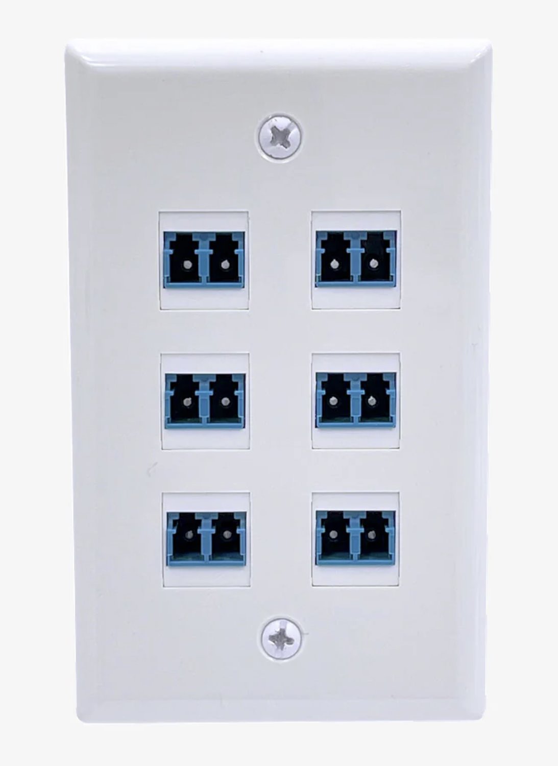 FiberCommand Fiberwallplate - WP24 | 12 LC 1-Gang Wall Plate